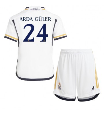 Real Madrid Arda Guler #24 Koti Pelipaita Lasten 2023-24 Lyhyet Hihat (+ Lyhyet housut)